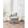 thumbnail image 1 of Modern Accent Chair, Fabric Upholstered Single Sofa Chair Comfy Leisure Chair for Living Room Bedroom, Light Grey, 1 of 7