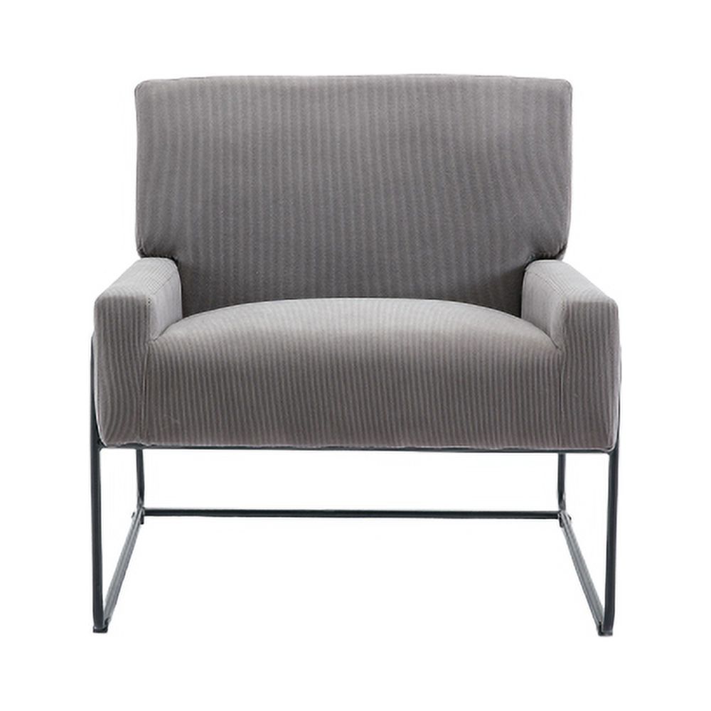 Modern Accent Chair, Industrial Slant Armchair with Metal Frame