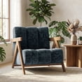 thumbnail image 1 of Modern Accent Chair for Living Room Bedroom,Comfy Chenille Reading Chair with Wood Frame,Upholstered Lounge Armchair with Thick High-Elastic Sponge for Apartment & Waiting Room,Blue, 1 of 10