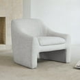 thumbnail image 1 of Modern Accent Chair, Upholstered Arm Chair Living Room Bedroom, Fabric in Cloud, 1 of 10