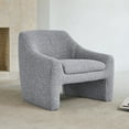 thumbnail image 1 of CHITA Modern Curved Accent Chair, Upholstered Fabric Armchair, Gray, 1 of 11