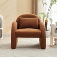 thumbnail image 1 of Modern Accent Chair, Upholstered Armchair for Living Room, Comfy Single Sofa Reading Chairs for Bedroom Office, Mid Century Corner Chair with Arms, 1 of 6