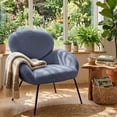thumbnail image 1 of Modern Accent Chair, Upholstered Sherpa Reading Armchair Teddy Fabric with Metal legs for Living Room,Bedroom, 1 of 7