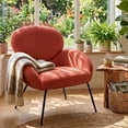 thumbnail image 1 of Modern Accent Chair, Upholstered Sherpa Reading Armchair Teddy Fabric with Metal legs for Living Room,Bedroom, 1 of 11