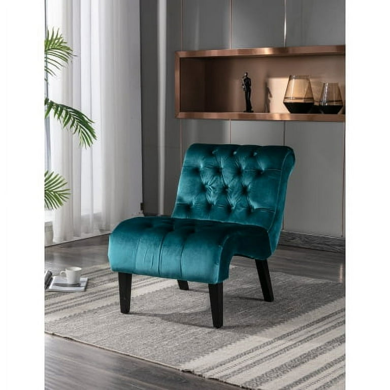 Modern Accent Chair,Upholstered Single Sofa Chair with Soft Back