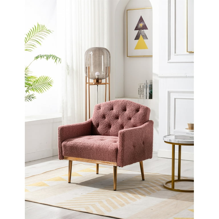 Bedroom chair blush pink sale