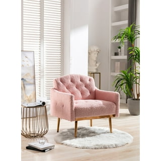 Rose gold fluffy chair new arrivals