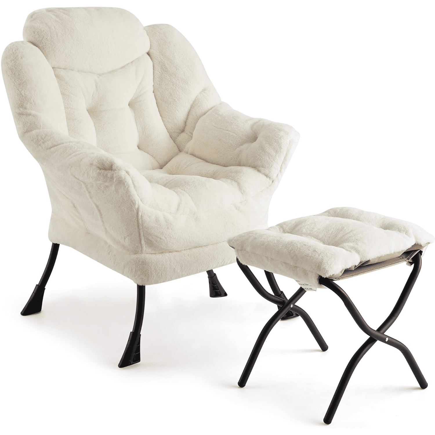 Modern Accent Lounge Chair with Ottoman Reading Chair/Leisure Sofa ...