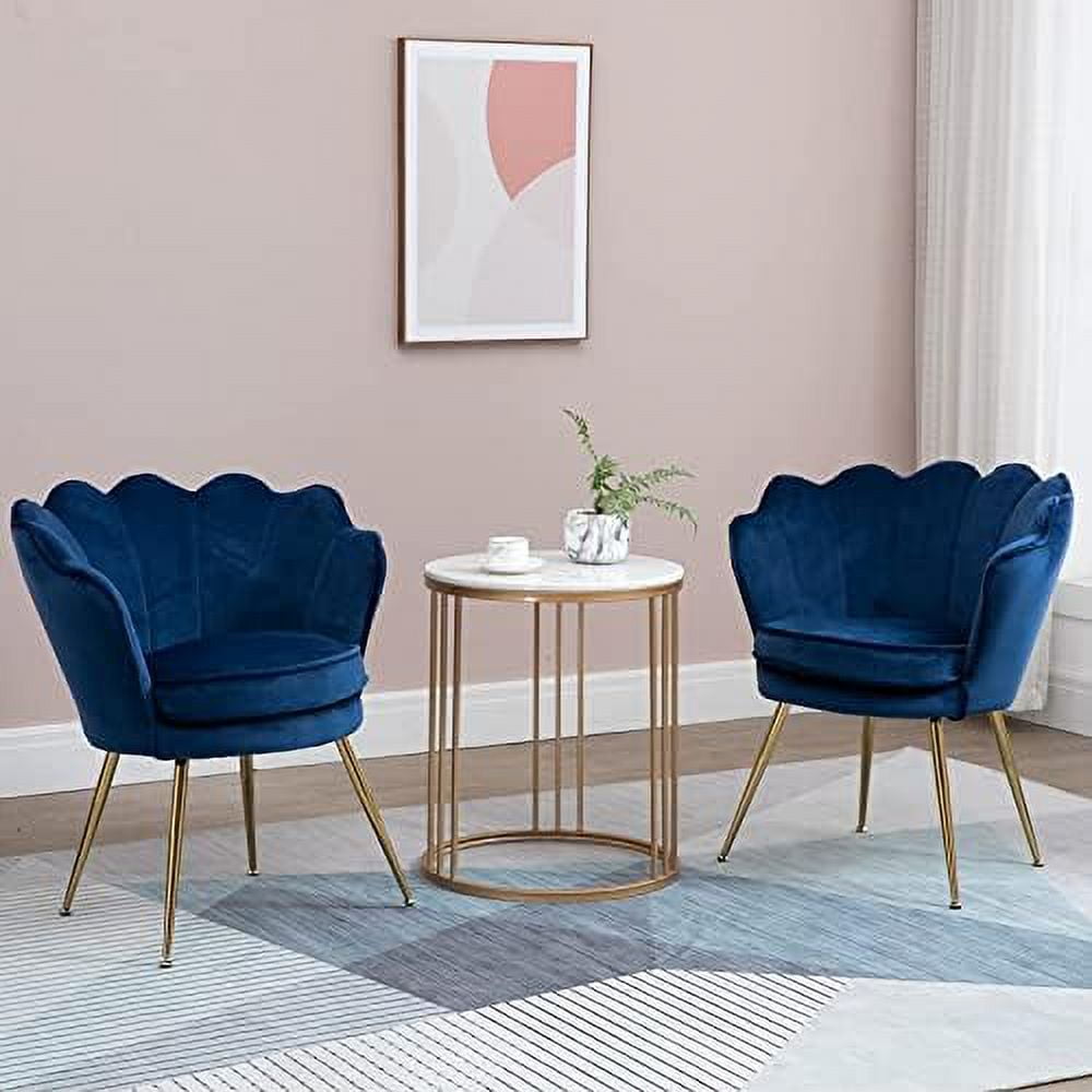 Modern Accent Velvet Chairs Comfy Upholstered Vanity Chairs for Bedroom ...