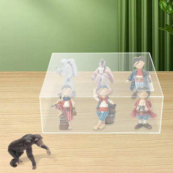 Modern Acrylic Box Clear Acrylic Box with Lid Clear Square Cube Storage Box for Bedrooms, Bathrooms