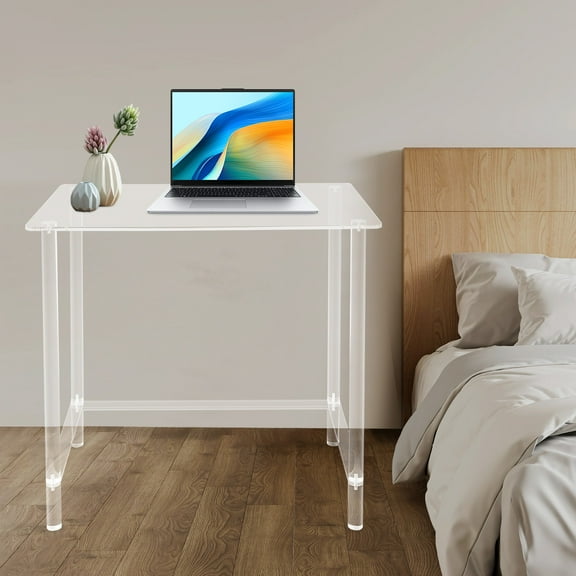 Modern Acrylic Computer Desk Acrylic Desk Clear Office Desk for Small Spaces