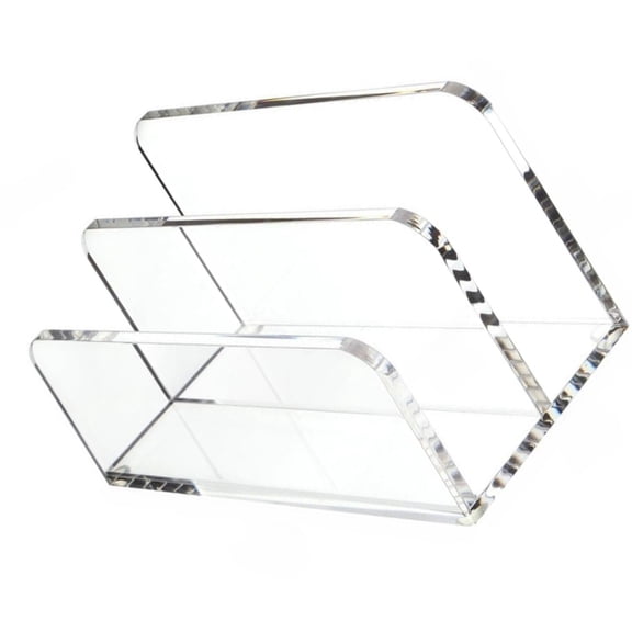 Modern Acrylic Desktop File Organizers With Mail Document Tray For Efficient Offices Space Saving Storage Stand Holders