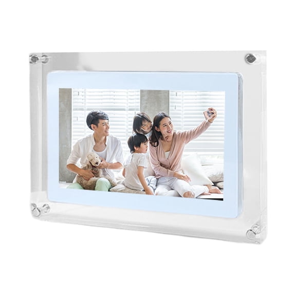 Modern Acrylic Digital Pictures Frame Display Screen Supports JPG BMP MP4 AVI USB Charging 3000mAh/1000mAh