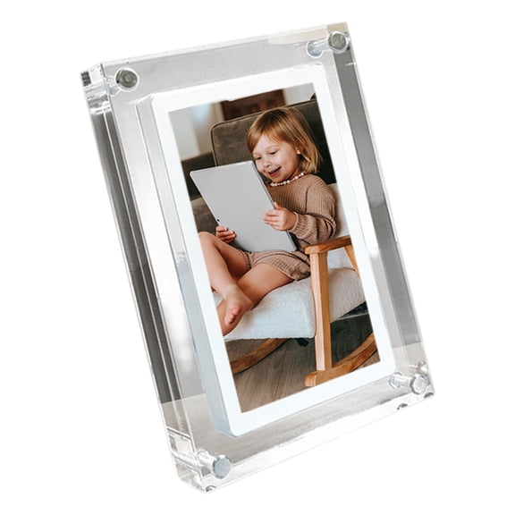 Modern Acrylic Digital Pictures Frame Display Screen Supports JPG BMP MP4 AVI USB Charging 3000mAh/1000mAh