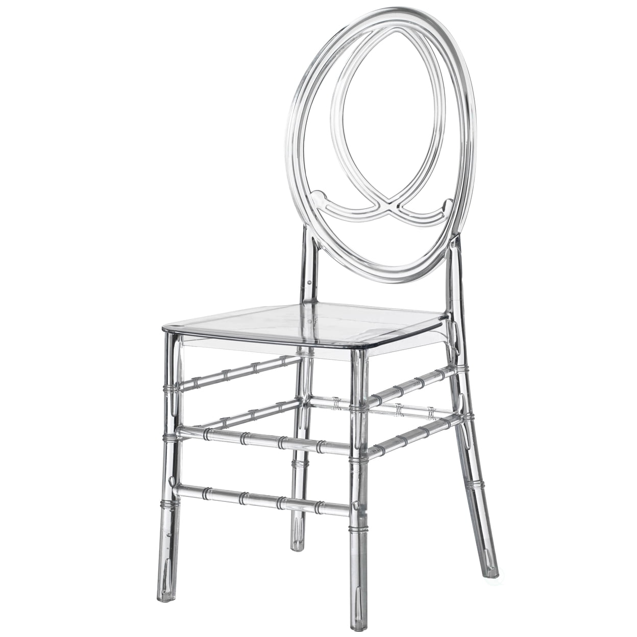 Crystal Clear Acrylic Armless Dining Chair, 36" Height
