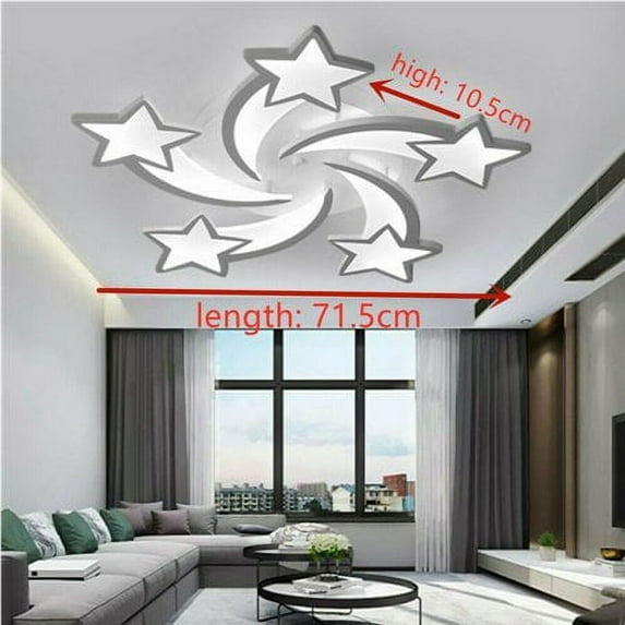 Modern Acrylic LED Flush Mount Ceiling Light Bedroom Kids Room Lamp Star Fixture Modern Nordic Style Ceiling Light LED Room Lamp Pendant Lamp LED Ceiling Light Star Shape Creative Lamp