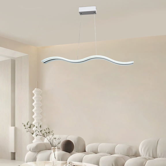 Modern Acrylic Linear Ceiling Light Chandelier Kitchen Island Pendant Lamp