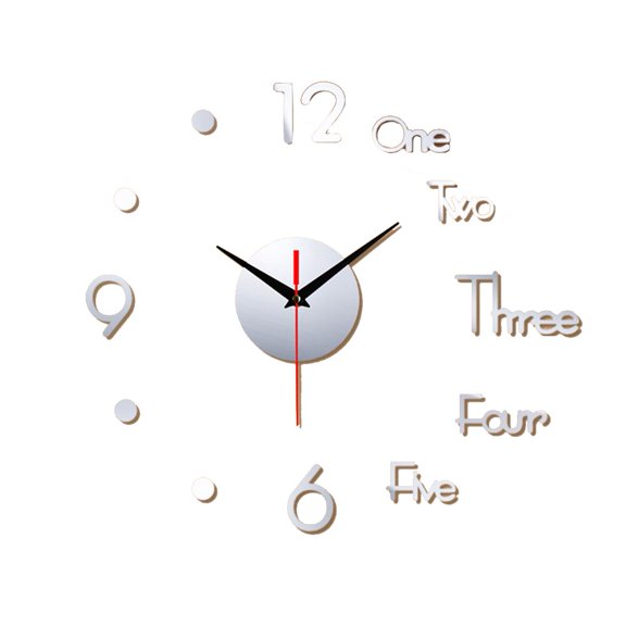 Modern Acrylic Mirror Sticker Wall Clock: Stylish DIY Decor for Your Living Room