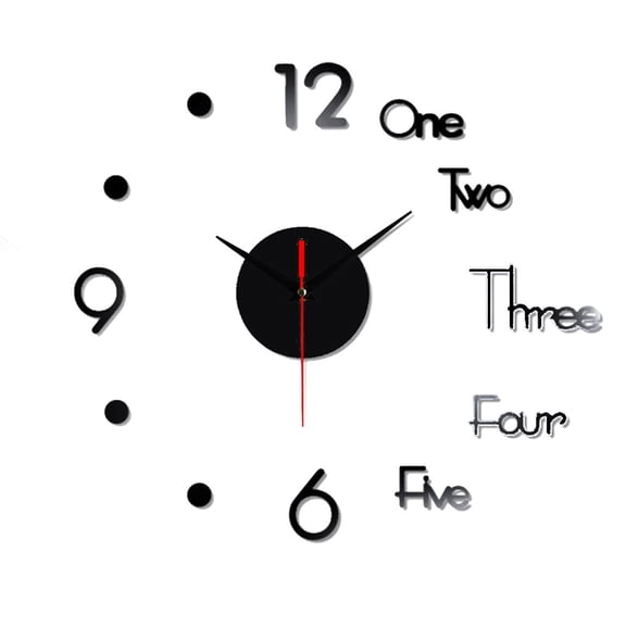 Modern Acrylic Mirror Sticker Wall Clock: Stylish Diy Decor For Your Living Room