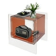 thumbnail image 1 of Modern Acrylic Nightstand Side Table with Storage Shelf Clear Bedside Table End Table for Living Room Bedroom (Brown), 1 of 9