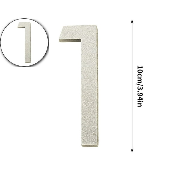 Modern Acrylic Number Plates, Silvery Wall Decor Signs, Stylish House Address Tags for Home Entrance Use