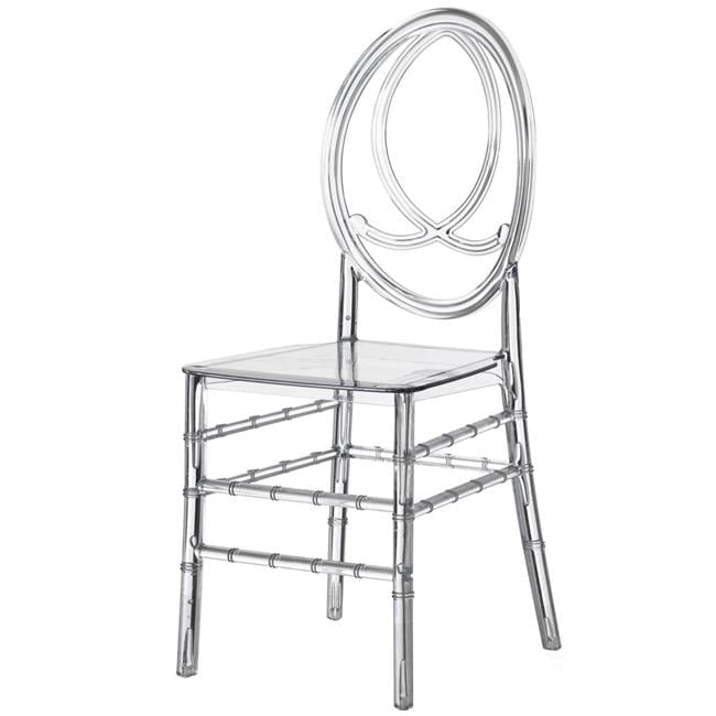 Crystal Clear Acrylic Armless Dining Chair, 36" Height