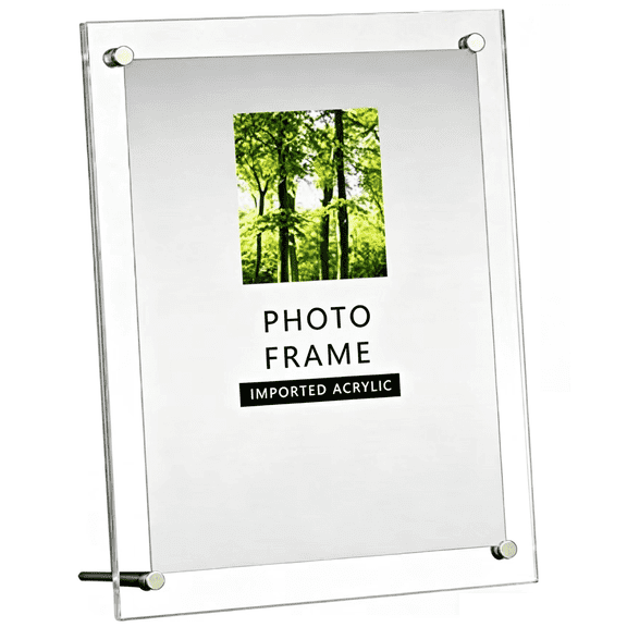 HuiJuMei Modern Acrylic Photo Frame - Desktop/Free Standing (8.5x11 inch),Picture Frames