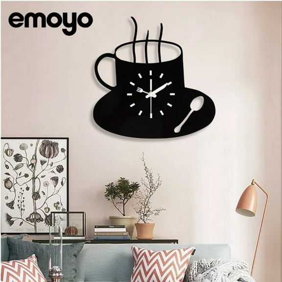 erfcxs Modern Acrylic Silent Wall Clock for Living Room and Coffee Fashionable Home Decoration