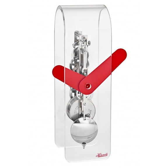Modern Acrylic Table Clock with Quartz Movement by Hermle