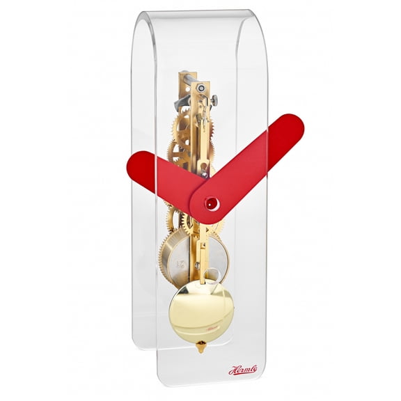 Modern Acrylic Table Clock with Quartz Movement by Hermle