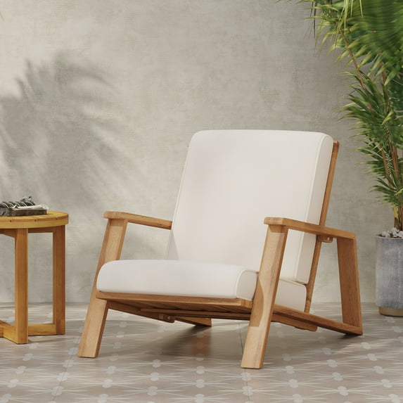 Modern Adirondack Chair - Acacia Wood, Weather Resistant, 400LBS Weight Capacity, Assembly Required