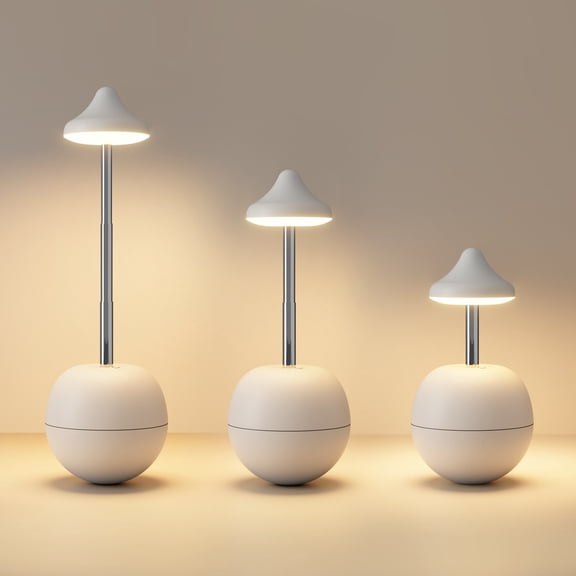 Modern Adjustable Height Table Lamp, Remote Controlled Bedside Night Light, Soft Warm LED Reading Luminaire, Creative Room Accessory