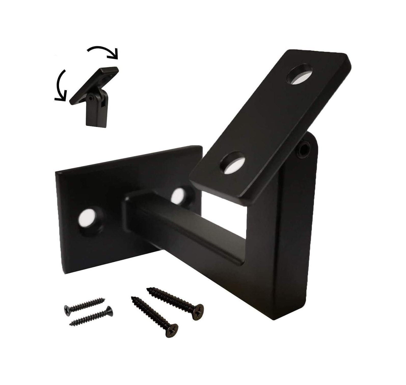 Modern Adjustable Railing Support Bracket Real Black NOT Matte