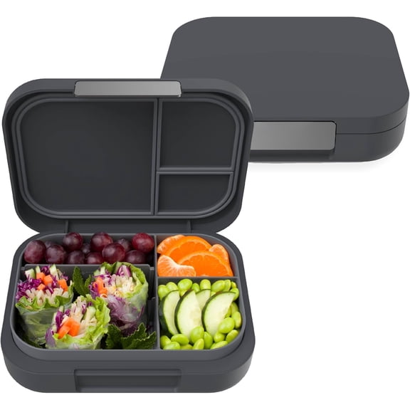 Modern - Adult & Teen Bento Lunch Box; 3-4 Compartments, Leak-Resistant, 5.5 Cup Capacity/44 fl oz, Improved Locking Clips, Reusable, BPA-Free, Dishwasher/Microwave Safe Tray