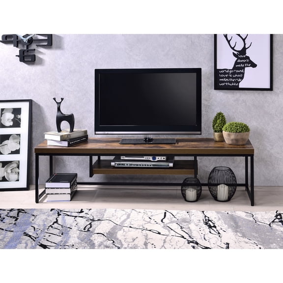 Modern Aesthetic & Cable - Friendly Design - Enhance Living Room with 60" Flat Screen TV Storage