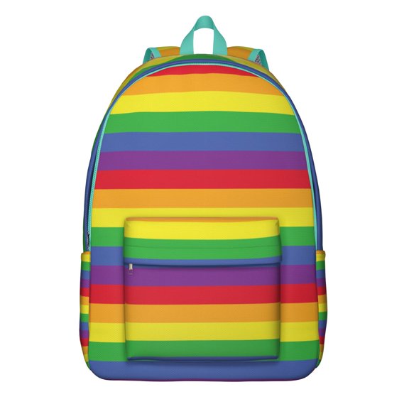 Modern Aesthetic Geometric Backpack, Stylish Abstract Art School Bag with Minimalist Chic Design and Retro Fashion Colorful Patterns