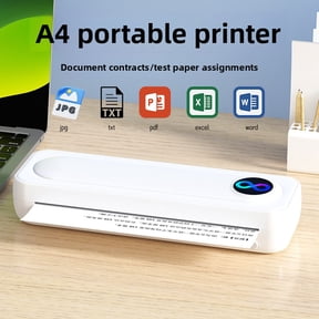 Modern Aesthetic Inkless A4 Printer, High-Tech Bluetooth Mobile Document Styler with Minimalist Design, Portable Rechargeable Thermal Printer for Creative Professionals and Home Use