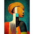 thumbnail image 1 of Modern African Abstract Gold & Bold Unframed Wall Art Print Poster Home Decor, 1 of 3