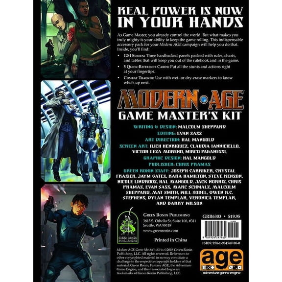 Modern Age RPG Game Master's Kit