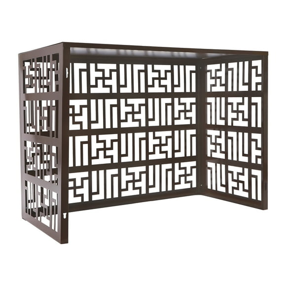 Modern Air Conditioner Fence, Aluminum Alloy Frame for Outdoor AC Unit Protection, Adds Style and Privacy, Includes Mounting Accessories