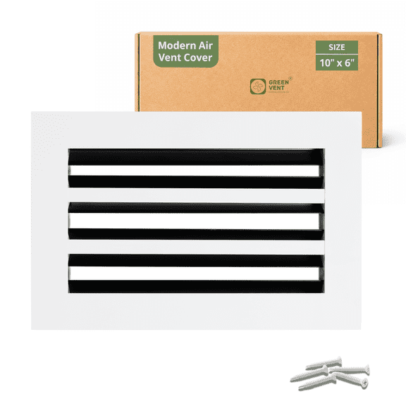 GREEN VENT Aluminum Linear Slot Diffuser Slim Design 10x6 Duct Opening