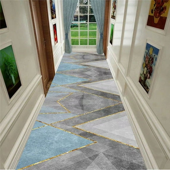 Modern Aisle Carpet Long Runner Luxury decoration Hotel Entrance Hallway Corridor Non-Slip Mat Bedro
