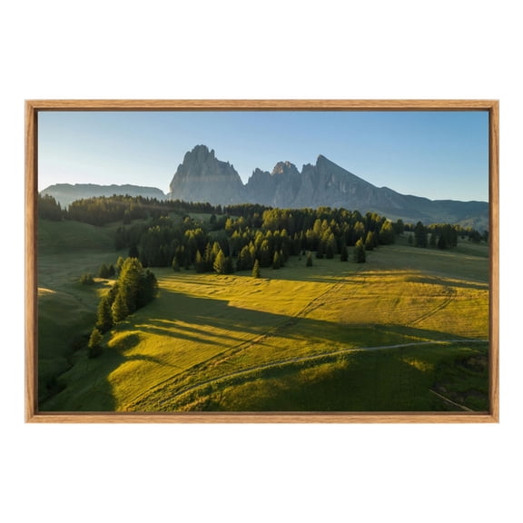 Modern Alps Mountain Landscape Floating Framed Canvas Art –High-Resolution Nature Wall Art,Premium Scenic Mountain Peak Print For Home Decor