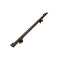 thumbnail image 1 of Modern Aluminum Handrail Grab Bar Kit, Adjustable Steel Brackets Included, Returns to Wall, 3 Foot Handrail, Bronze, 1 of 6