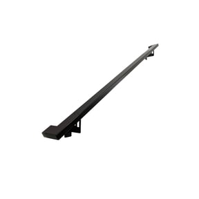 Modern Aluminum Handrail Grab Bar Kit, Adjustable Steel Brackets Included, Returns to Wall, 4 Foot Handrail, Black