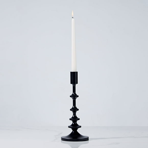 Modern Aluminum Taper Candle Holder with Powder-Coated Finish, Smooth Matte Candle Stand for Indoor Use（Small）