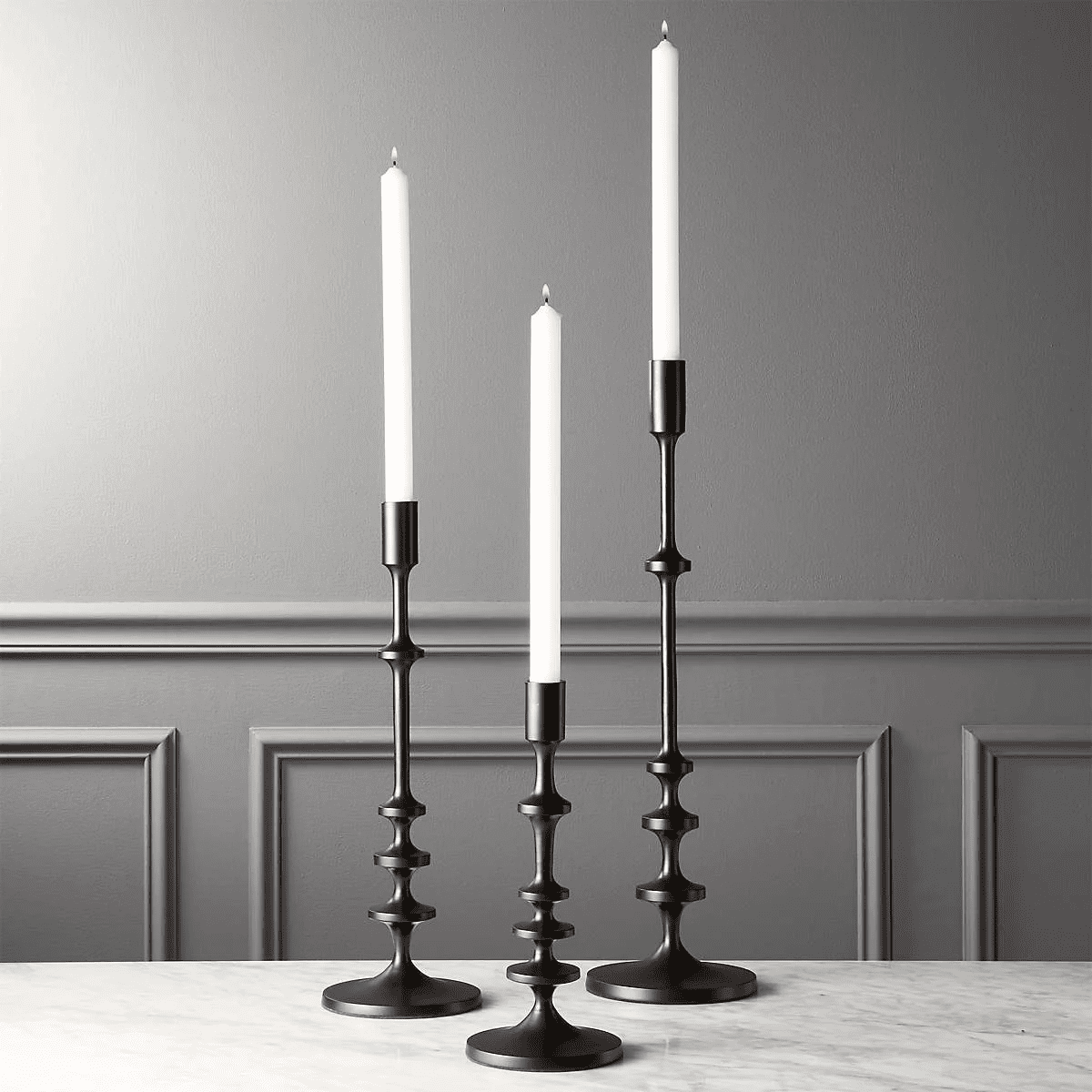 Modern Aluminum Taper Candle Holder with Powdercoated Finish,Candle