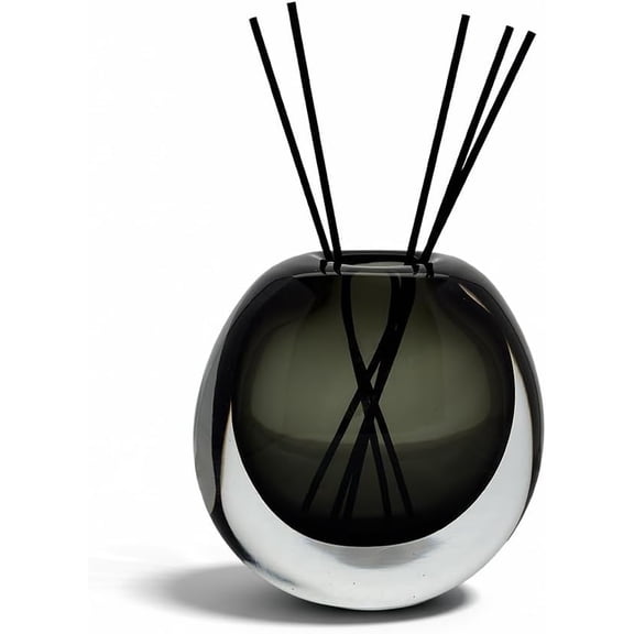 Modern Amber Glass Vase, DIY Empty 200mL Reed Diffuser Bottle for Essential Oils, Aromatherapy Home Decor