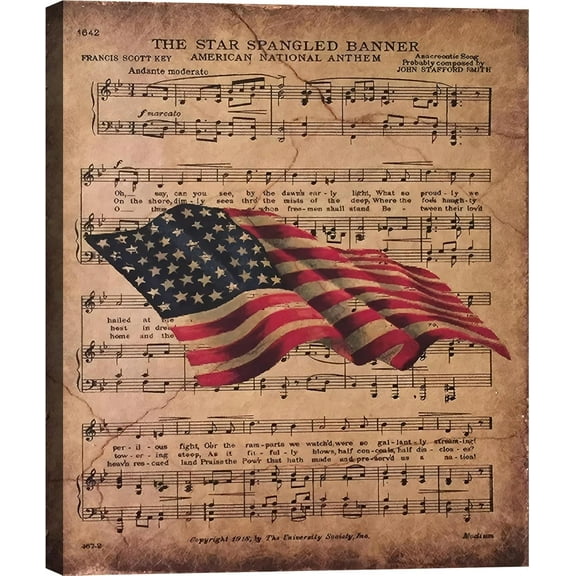 Modern American Flag Framed Canvas Wall Art for Living Room, 4th of July Large Patriotic Floral Poster for Bedroom, Wrapped Canvas Prints Artwork Americana Pictures Wall Decor P1