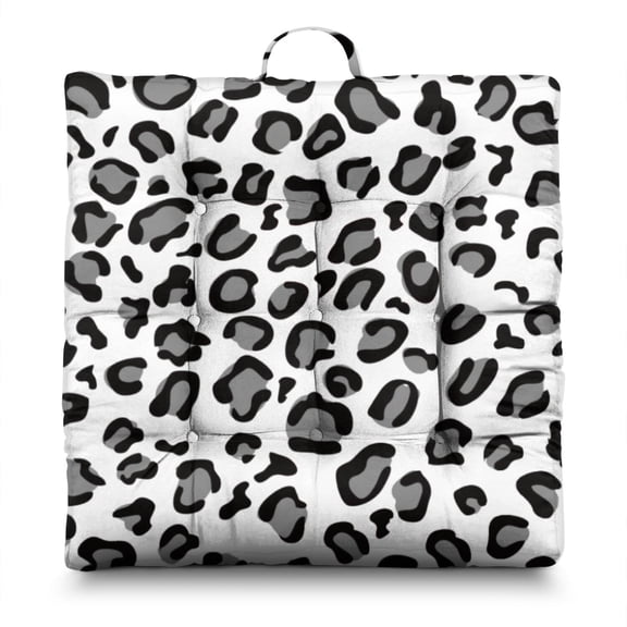 Modern Animal Print Floor Pillow - Thick 4.7" Meditation Cushion for Yoga & Lounge, Vintage-Inspired Japanese Tatami Seat with Dynamic Design